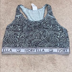 Ivory Ella light weight bra, size large NWOT